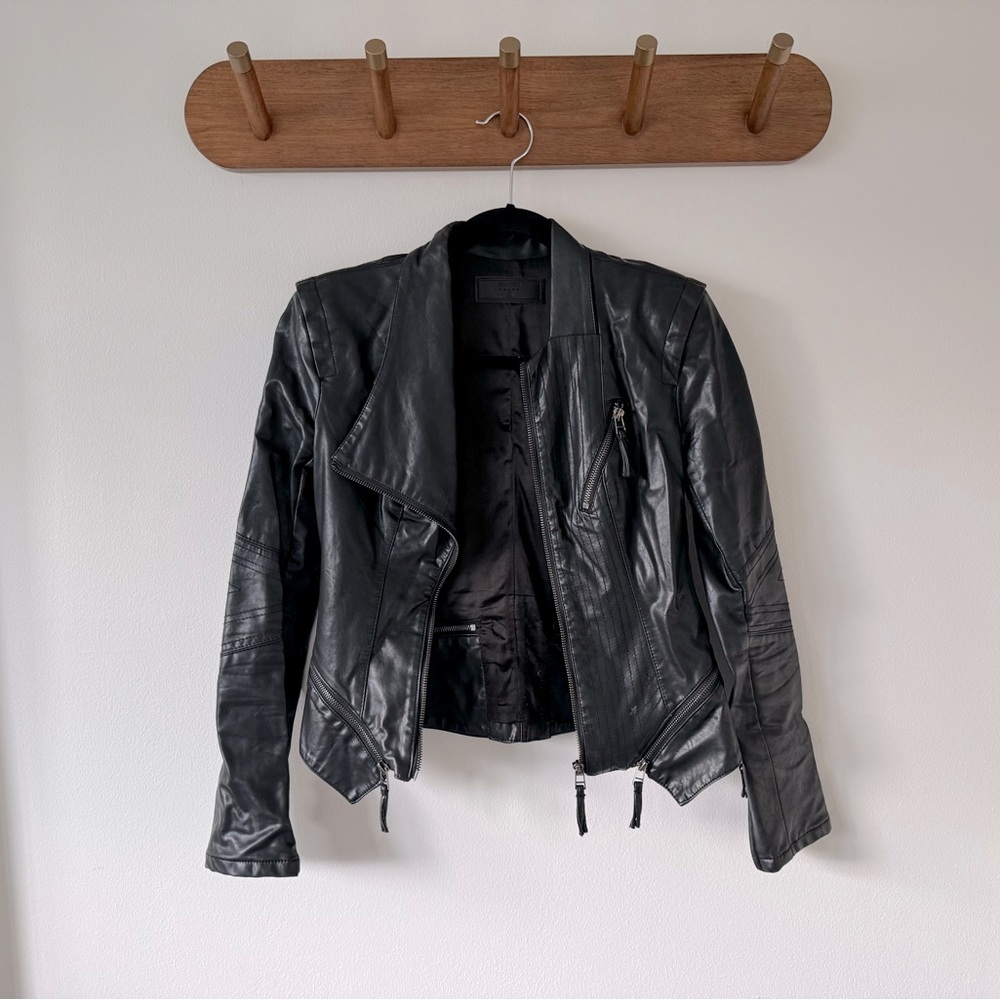 BlankNYC vegan leather motorcycle jacket, XS